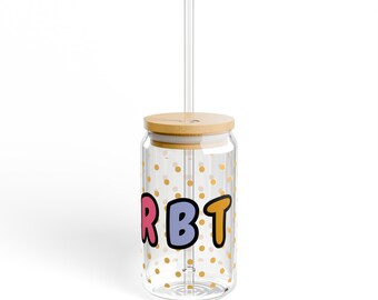 Sipper Glass, 16oz, RBT, aba, rbt cup, aba therapist, registered behavior technician, applied behavior analysis, behavior tech, bt