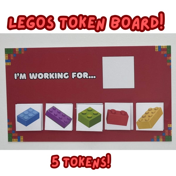 Legos token board, token board, token boards, legos reward chart, aba therapy, rbt, bcba, aba, aba therapist, applied behavior analysis,