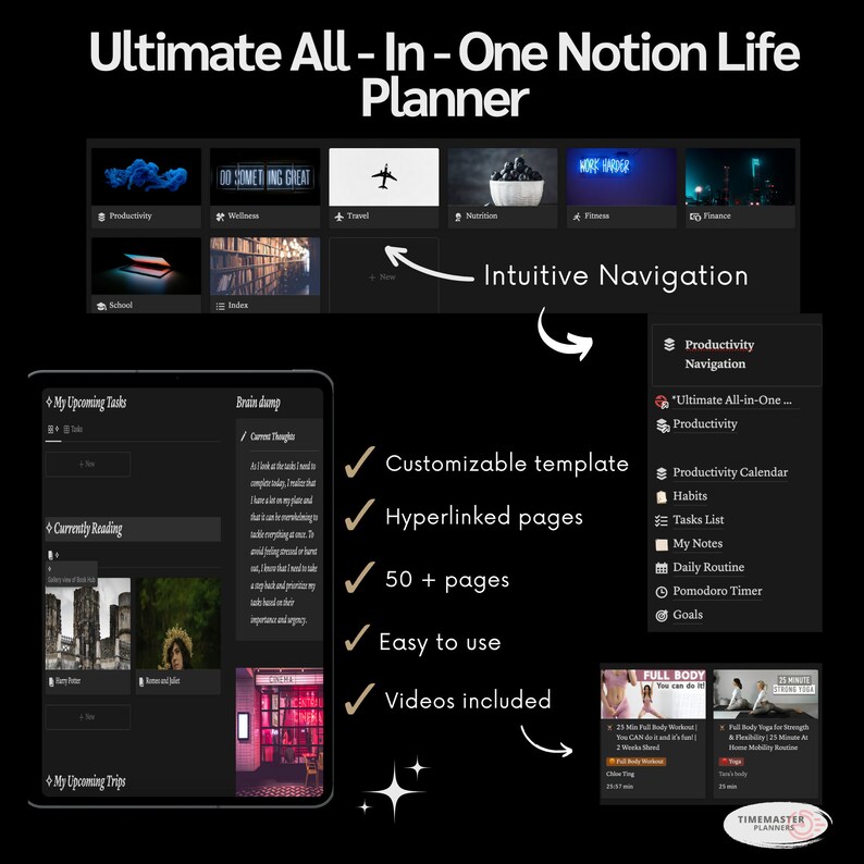 Digital Planner 2025 Notion Template Dashboard All in One Notion Life ...