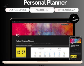 Plantilla de finanzas de Notion 2025 Plantilla de Notion Rastreador de finanzas Plantilla de presupuesto de Notion Planificador de presupuesto mensual Panel de control estético de Notion