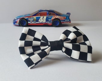 Checkered Flag Pet Bow Tie for Racing Enthusiasts