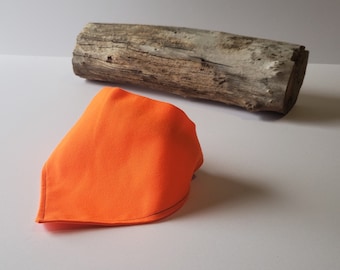 Medium Blaze Orange Pet Bandana for Hunting Adventures - Camping Accessories Over the Collar