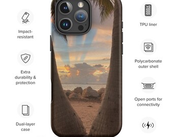Key West Sunset Tough iPhone Case – Fort Zachary Taylor Tropical Beach