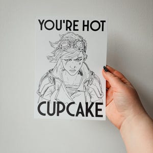 Arcane inspired Vi sketch quote print A5 | you’re hot cupcake | Caitvi Violyn Arcane reference