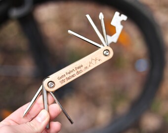 Fietsgereedschap, Vaderdagcadeau, Fietscadeau, Herencadeaus, Papacadeau, Fietsmultitool, Fietsgereedschap, Outdoor