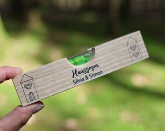 Spirit level house blessing personalized, housewarming gift, topping out ceremony gift, housewarming gift, gift for couples, house blessing