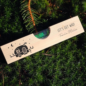 Spirit level camper, camping gift, wedding gift, personalized spirit level, camping lover, caravan