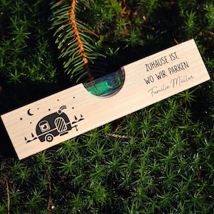 Spirit level camper, camping gift, wedding gift, personalized spirit level, camping lover, caravan