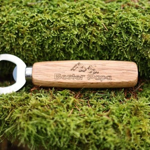 Bottle opener made of wood mountains, bottle opener personalized, Father&#39;s Day gift, men&#39;s gift, father, Father&#39;s Day gift, best dad
