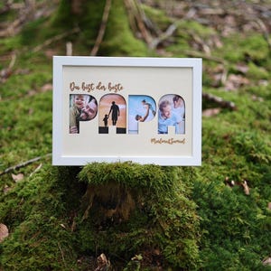 Bilderrahmen Papa, Geschenk Vatertag, Geburtstagsgeschenk für Papa, Bester Papa, Männergeschenk, Geschenkidee Papa, Fotogeschenk Vatertag