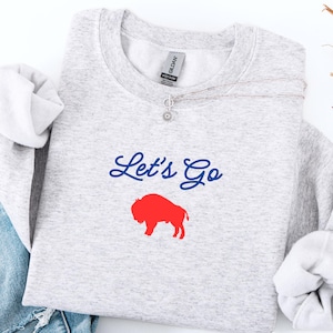 Vintage Buffalo Football Sweatshirt: Cozy Buffal Fan Crewneck for Game Day