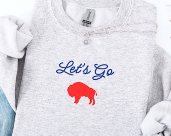Vintage Buffalo Football Sweatshirt: Cozy Buffal Fan Crewneck for Game Day
