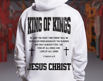 Jesus Is King Hoodie: Christian Streetwear, Bible Verse, Religious Gift