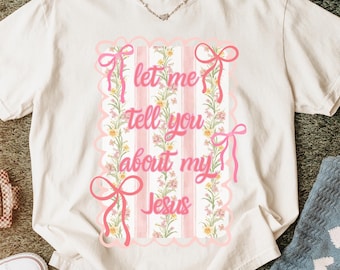 Cottagecore Christian T-Shirt: Comfort Colors Jesus Tee, Religious Gift