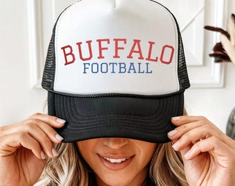 Embroidered Buffalo Football Trucker Hat: Game Day Cap