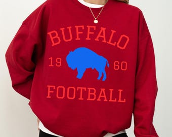 Vintage Buffalo Football Sweatshirt: Buffalo Bills Fan Crewneck