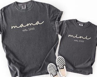 Komfort Farben Benutzerdefinierte Mama und ich Passende Hemden, niedliches Mutter Tochter T-Shirt, Muttertagsgeschenk von Kindern, individuelle Geschenke für Mama