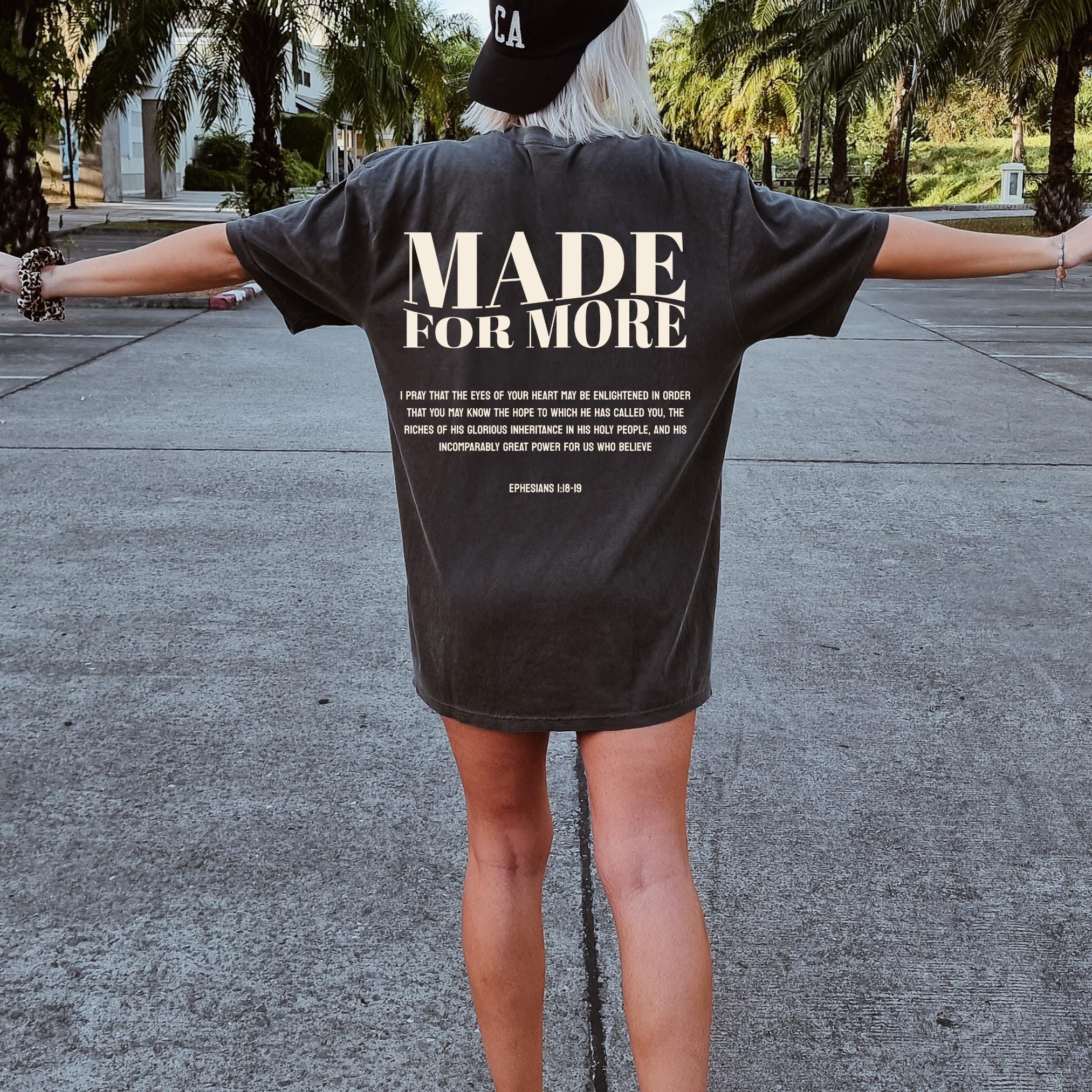 Made For More Shirt Jesus Tshirt Christian Merch Bible Verse Shirt Christian Streetwear Faith Based Clothing Religious Apparel Gifts
