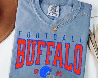 Retro Buffalo Football T-Shirt: Comfort Colors Game Day Tee
