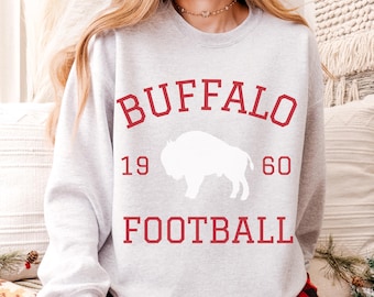 Buffalo Football Sweatshirt: Trendy Buffalo Game Day Crewneck, Lets Go Buffalo Shirt