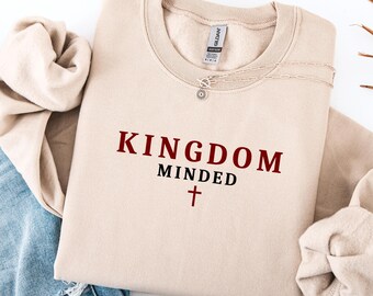 Trendy Christian Sweatshirt For Men and Women: Oversized Jesus Crewneck Cross Shirt