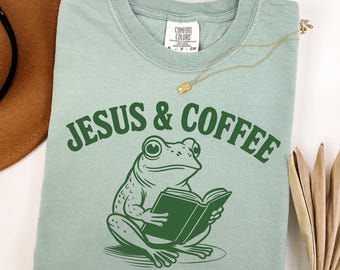 Comfort Colors Funny Jesus Shirt: Trendy Religious Frog Humor Tee For Christians