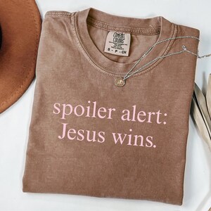 Jesus Wins Christian T-Shirt, Minimalist Religious Mens Bible Verse Tee, Christianity Gift Shirt,Trendy Jesus T-Shirt Comfort Colors T Shirt