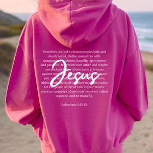 Jesus Loves You Christian Hoodie, Bible Verse Jesus Hoodie, Trendy Faith Hoodie, Gift For Her, Aesthetic Hoodie, Religious Jesus Sweatshirt