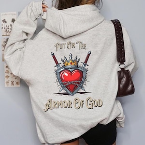 Trendy christelijke streetwear pantser van God hoodie bijbelvers sweatshirt christelijke kleding oversized jesus lover religieuze hoodie shirt cadeau