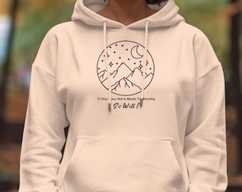Sudadera con capucha cristiana de la Montaña Estrellada / Sudadera con versículo bíblico inspirador