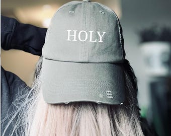 Distressed Christian Baseball Cap: Unisex Cotton Twill, Religious Gift