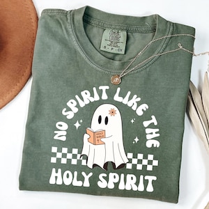 Funny Christian Ghost Shirt: Retro Halloween Holy Spirit Apparel