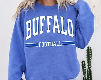Vintage Buffalo Football Sweatshirt: Game Day Crewneck Fan Gift