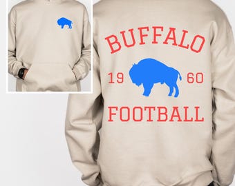 Vintage Buffalo Football Hoodie: Retro Game Day Sweatshirt