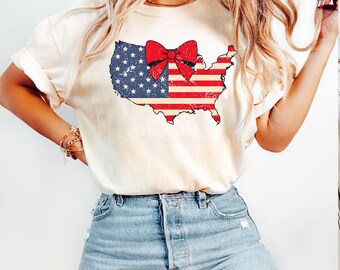 Comfort Colors 4th of July Shirt: Retro USA Patriotic Tee