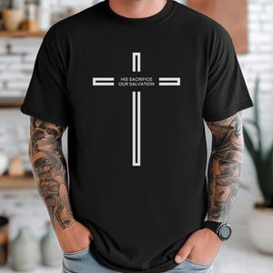 Mens Christian T-Shirt, Cross Shirt For Men, Jesus T Shirt For Christian Men, Christian Gift, Religious Mens Tee, Christian Apparel For Men