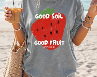 Comfort Colors Christian T-Shirt: Fruit Of The Spirit Bible Verse Tee