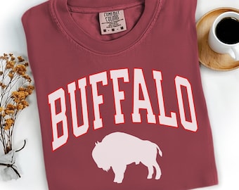 Vintage Buffalo Football T-Shirt: Trendy Buffalo Shirt Comfort Colors Sunday Game Day Tee