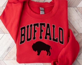 Vintage Buffalo Football Sweatshirt: Trendy Game Day Buffalo Shirt For Men and Women