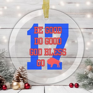 Buffalo Football Ornament, Buffalo Fan Gift, Game Day Decor, Football Lover Gifts, Christmas Ornament For Buffalo Fan, Trendy Buffalo Gift