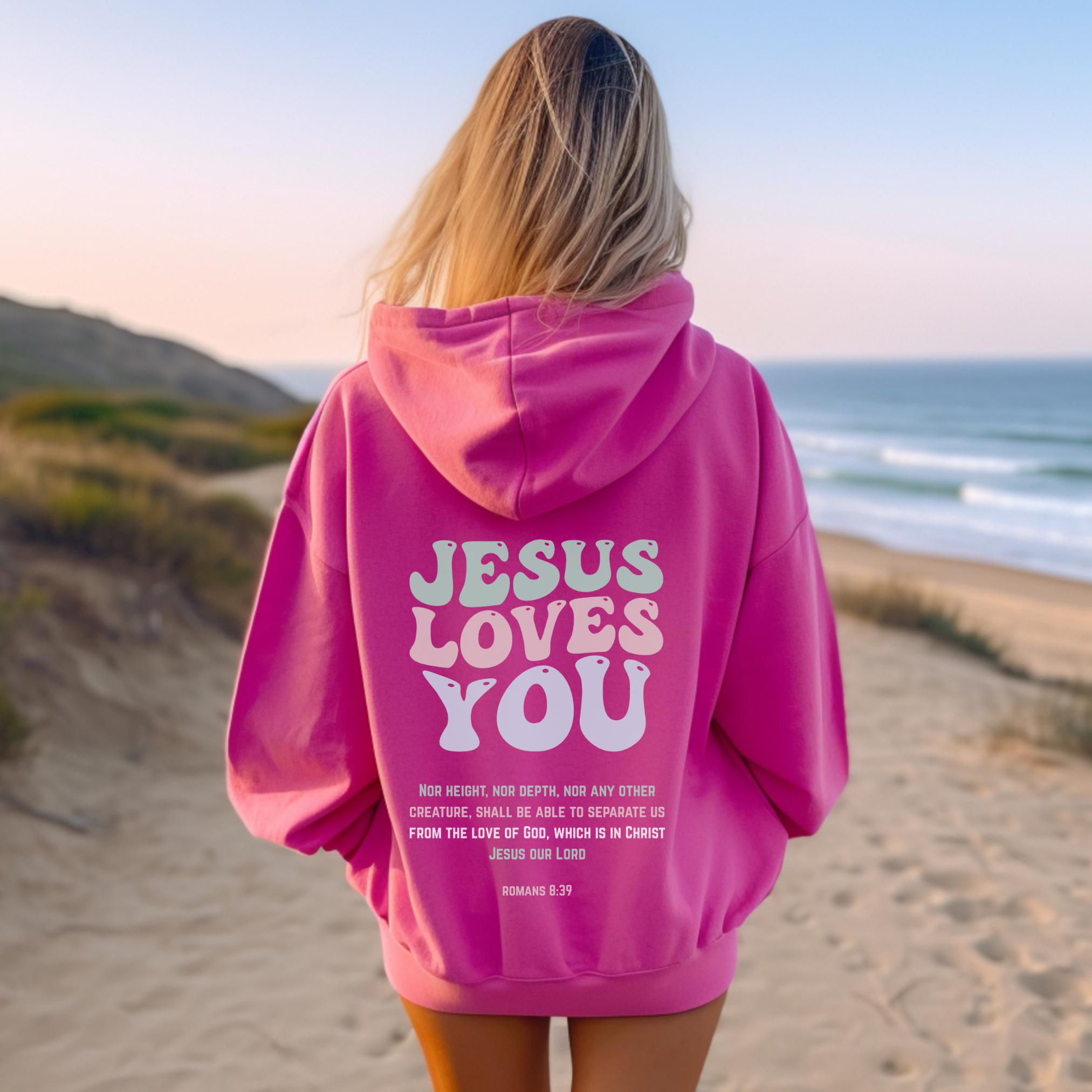 イエスはあなたを愛していますパーカー：トレンディなキリスト教聖書