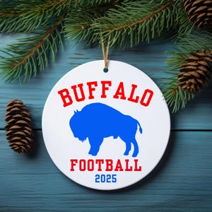Custom Buffalo Football Ornament, Customized Ornament For Buffalo Fan, Gifts for Football Fan, Trendy Buffalo Ornament, Christmas Gift Fan