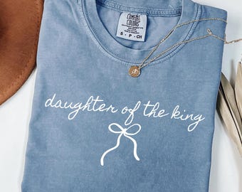 Christian Coquette T-Shirt: Daughter of the King Bow Design