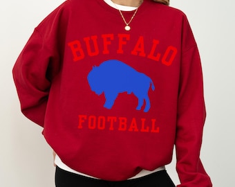 Retro Buffalo Football Sweatshirt: Game Day Crewneck Hoodie