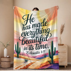 Bible Verse Blanket Religious Plush Blanket Bible Study Gift Christian Blanket, Jesus Lover Gift Cozy Throw Blanket Scripture Christian Gift