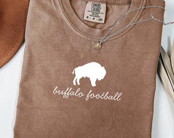 Vintage Buffalo Football T-Shirt: Comfort Colors Fan Tee