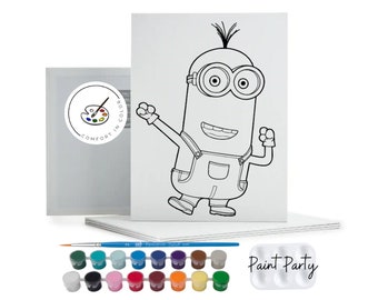 Pre-Drawn Canvas Paint Party Favors: Kids' Activity Kit