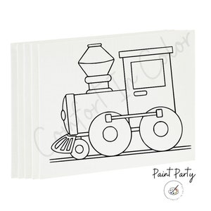 Train Paint Party Canvas: DIY Kids Activity