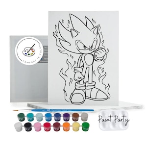 Pre-Drawn Canvas Paint Party Favors: Kids&#39; Activity Kit