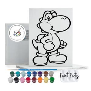 Pre-Drawn Canvas Paint Party Favors: Kids&#39; Activity Kit